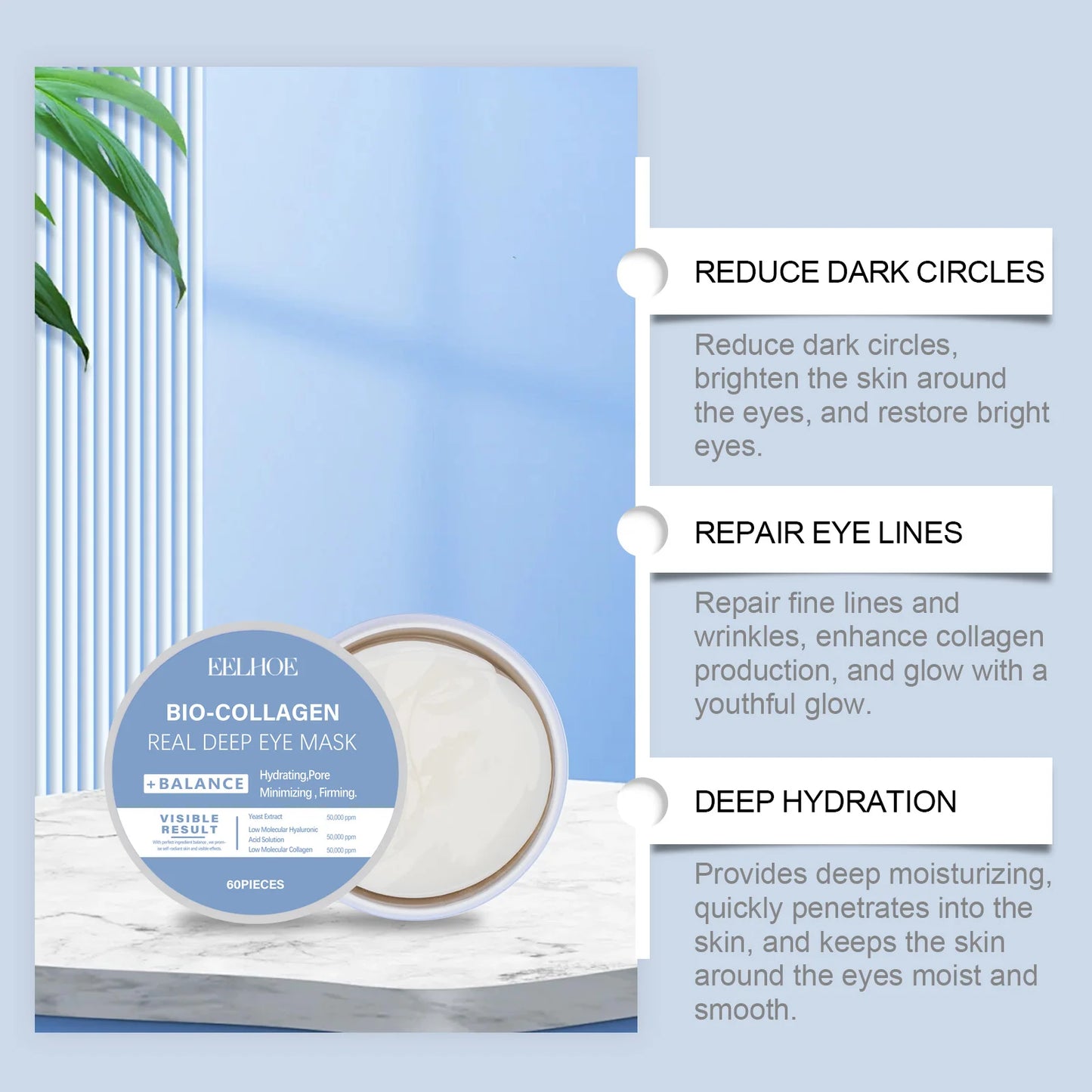 Under Eye Patches – Hyaluronic Acid, Collagen & Vitamin C