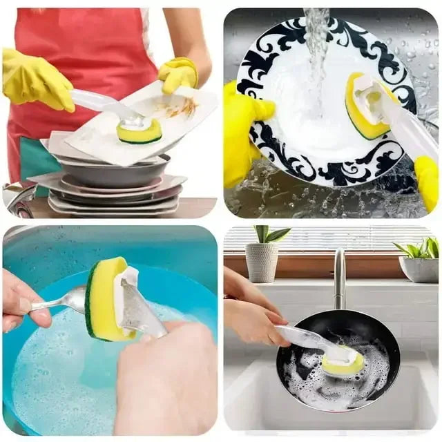 7-Piece Dish Wand Sponge Refill Set | Soap Dispensing Scrubber