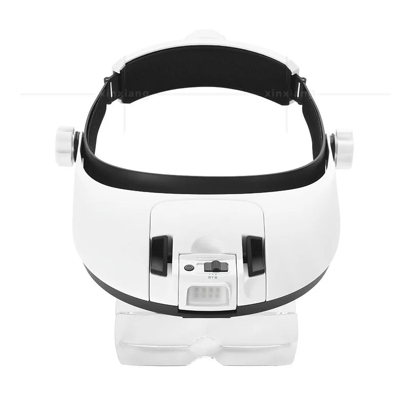 Magnifying Glasses Led Light Lamp Head Loupe Jeweler Headband Magnifier Eye Glasses Optical Glass Tool Repair Reading Magnifier Peaceful Pleasures Health and Wellness Rechargeable