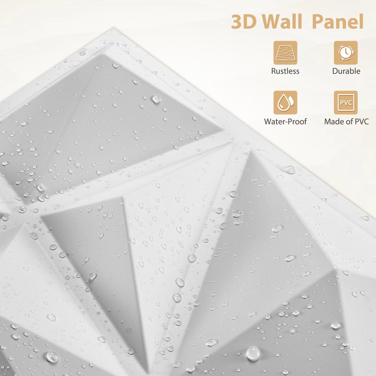 20/30PCS 3D diamond patterned PVC wall panel, suitable for indoor wall decoration, 11.8 x 11.8 inches (including tape) Peaceful Pleasures Health and Wellness