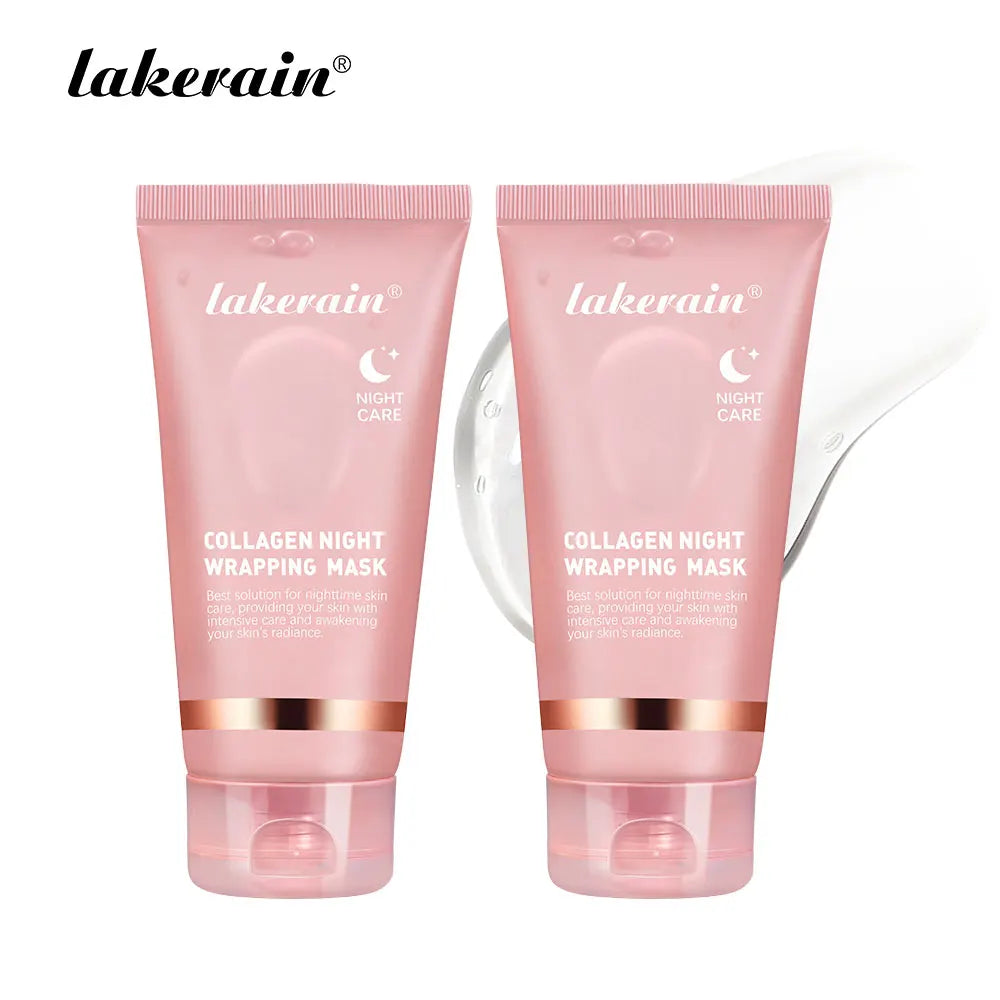 Collagen Wrapping Peel-off Mask Rejuvenation Moisturizing Brightening Korean Face Mask Make Glowy Skin Elasticity Facial Mask Peaceful Pleasures Health and Wellness 2 pcs