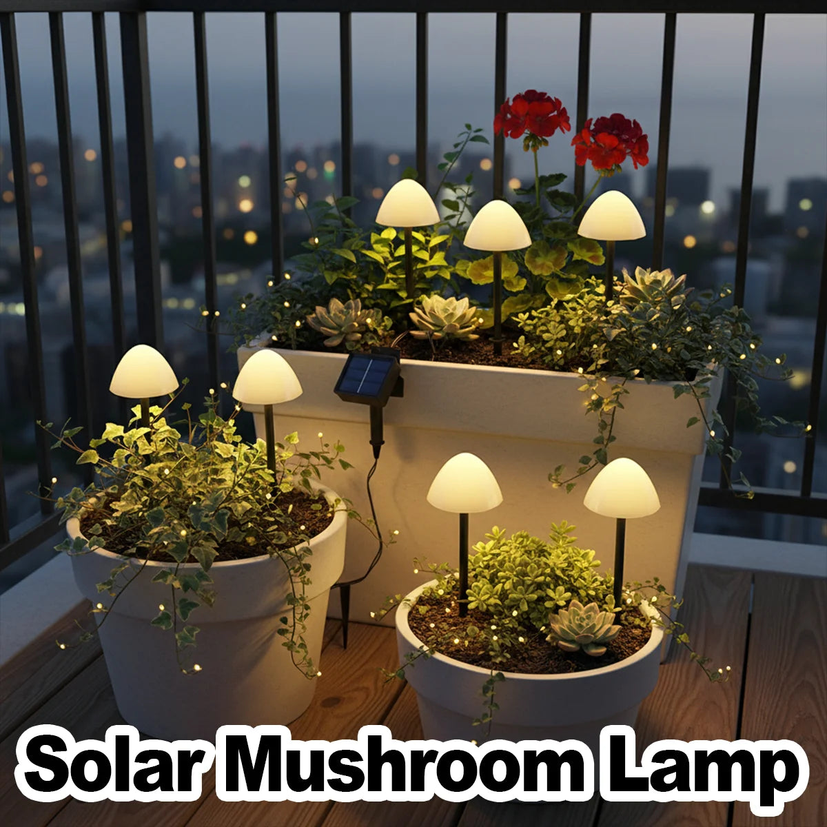 Mushroom Solar Pathway Lights – Waterproof LED Garden Stake Lamps
