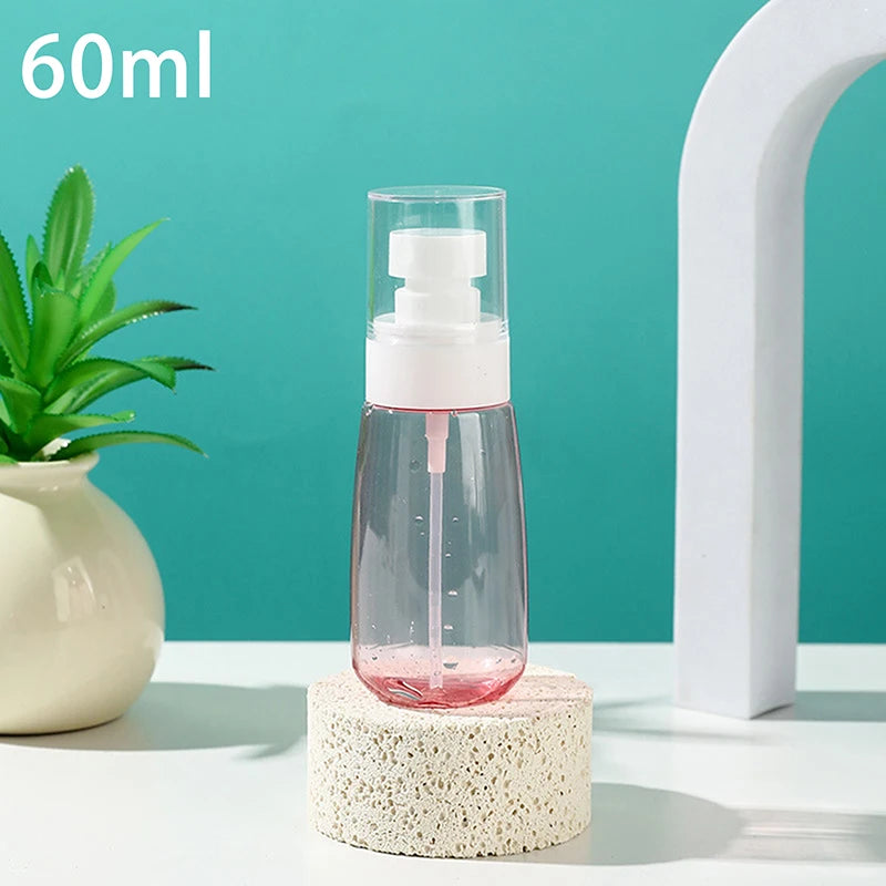 30ml/60ml/100ml Fine Mist Spray Bottle Plastic Bottl Lotion Pump Travel Perfume Water Bottles Refill Peaceful Pleasures Health and Wellness 60ml Pink