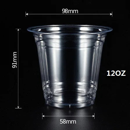 50PCS 9OZ,12OZ,16OZ,20OZ,24OZ Crystal PET Clear Plastic Cups for Party Ideal for Cold Beverages Smoothiesand Parties No Lids Peaceful Pleasures Health and Wellness 12OZ 50pcs