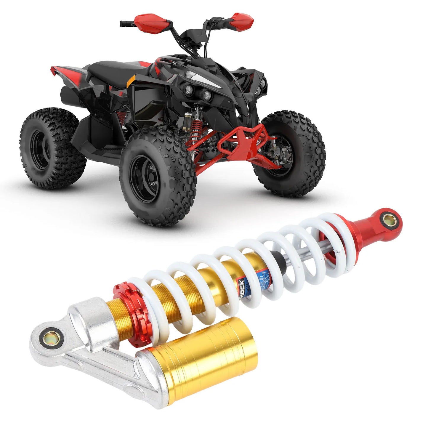 350mm Adjustable Shock Absorber for ATV Dirt Bike Go Kart