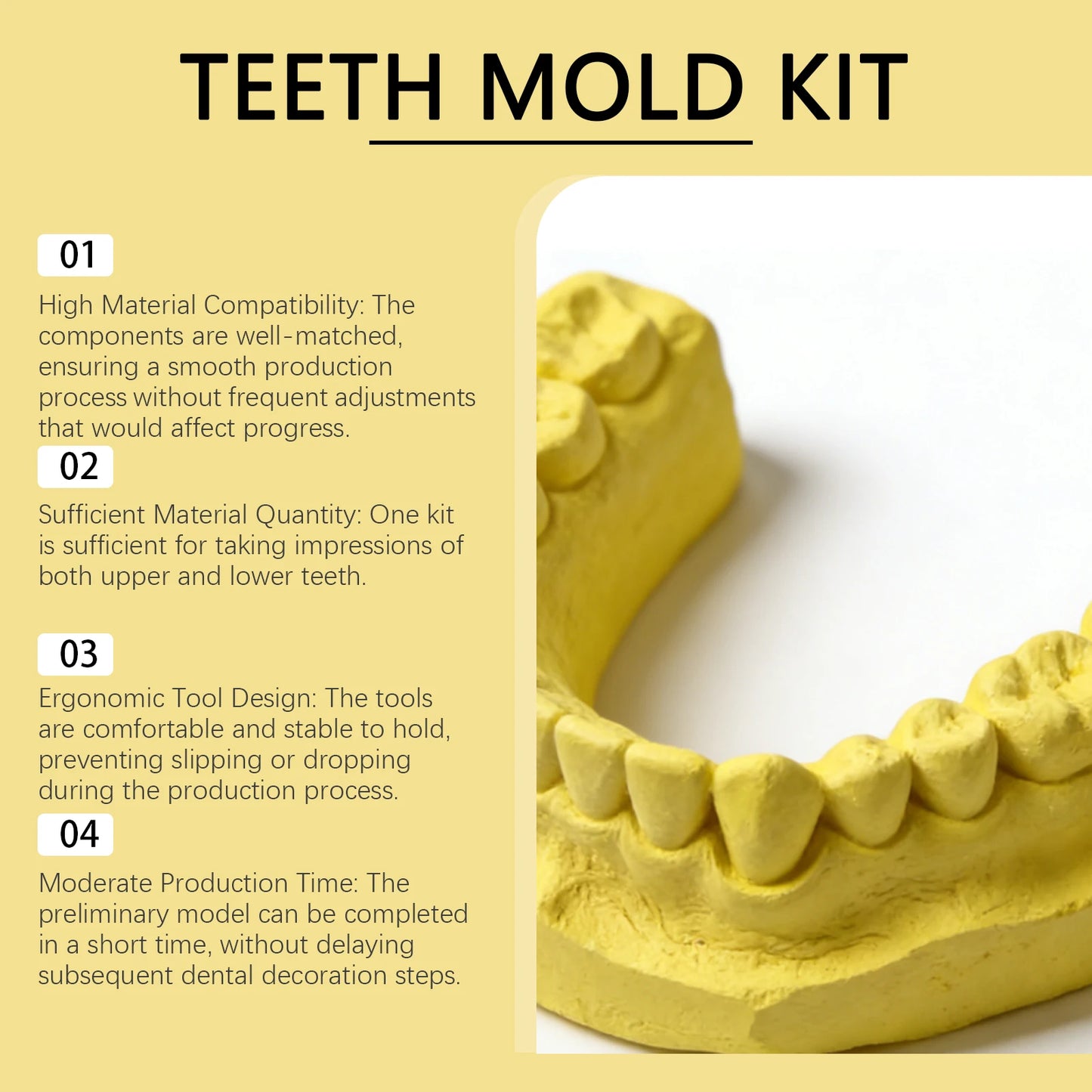 Feimuko DIY Dental Plaster Model Kit – Teeth Impression Set
