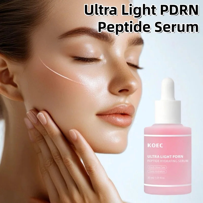 Ultra Light Pdrn Peptide Salmon Serum 30ml Deep Hydrating Pink Facial Essence Improves Dull Dry Skin Moisturizing Face Serum Peaceful Pleasures Health and Wellness