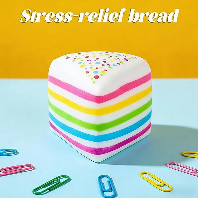 Rainbow Cake Squishy Slow Rising Sensory Fidget Toy | Kids Gift