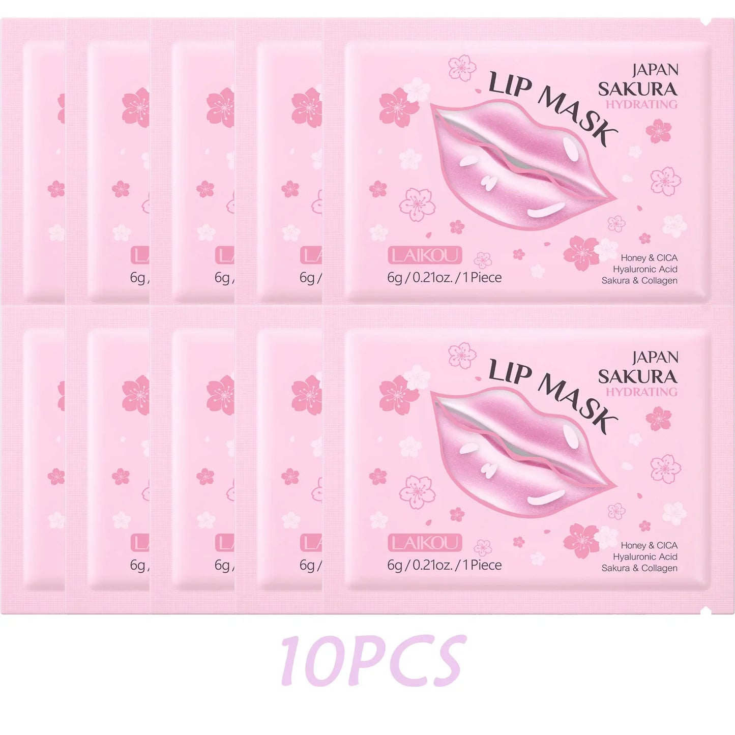 LAIKOU Sakura Lip Mask – Moisturizing & Hydrating Lip Patches