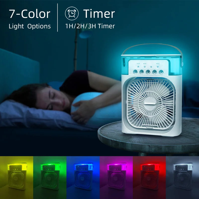 High quality Household Cooling Fan USB Rechargeable Head Adjustable Air Cooling Fan Water Cooled Air Conditioning Peaceful Pleasures Health and Wellness