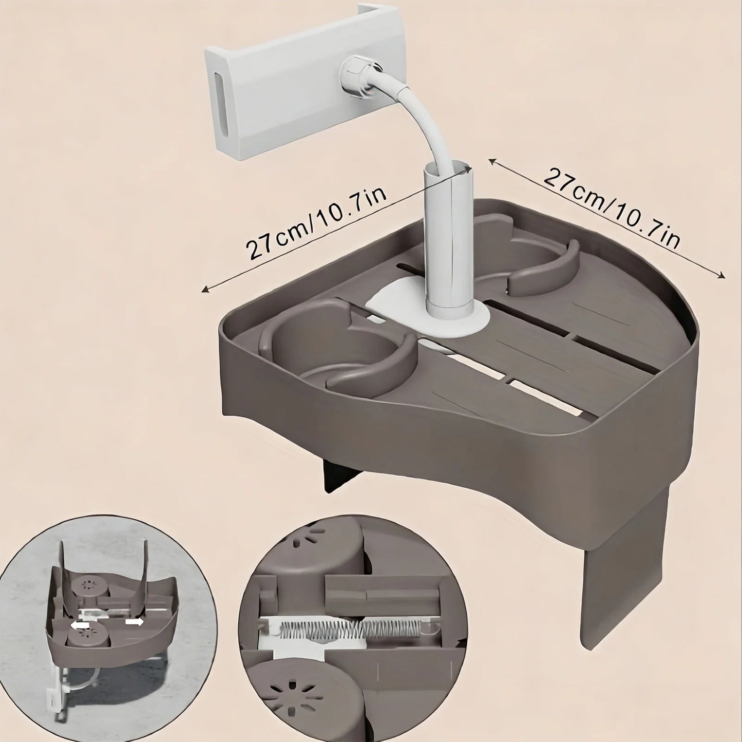 3 in 1 Pool Hot Tub with Cup Holder and Phone Mount Multifunctional Design for Swimming Pool Spa Hot Tub Bath Relaxation Peaceful Pleasures Health and Wellness