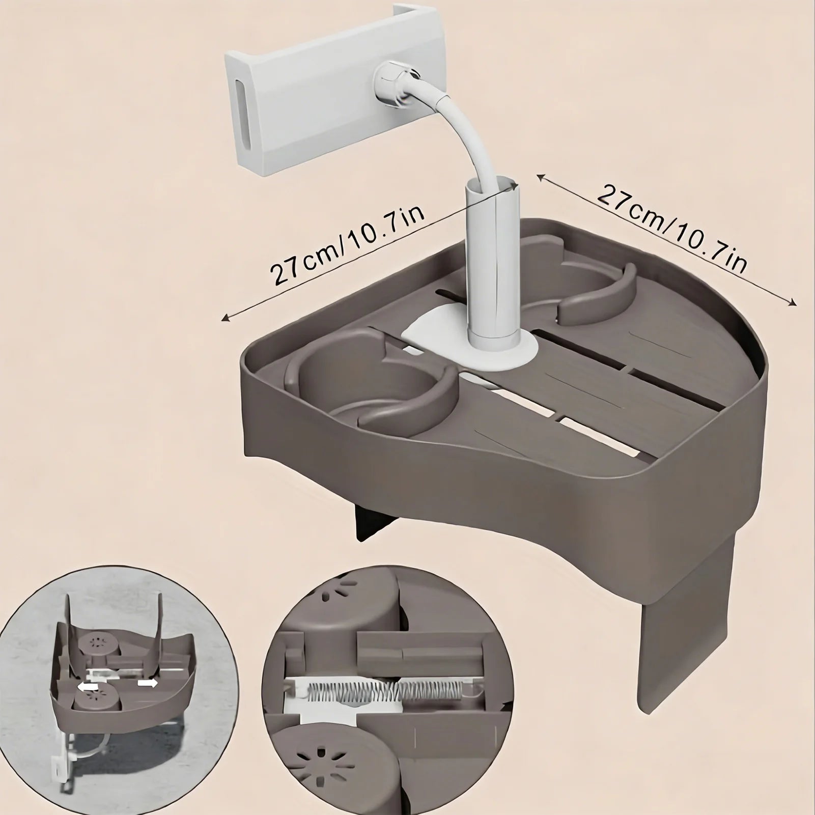 3 in 1 Pool Hot Tub with Cup Holder and Phone Mount Multifunctional Design for Swimming Pool Spa Hot Tub Bath Relaxation Peaceful Pleasures Health and Wellness