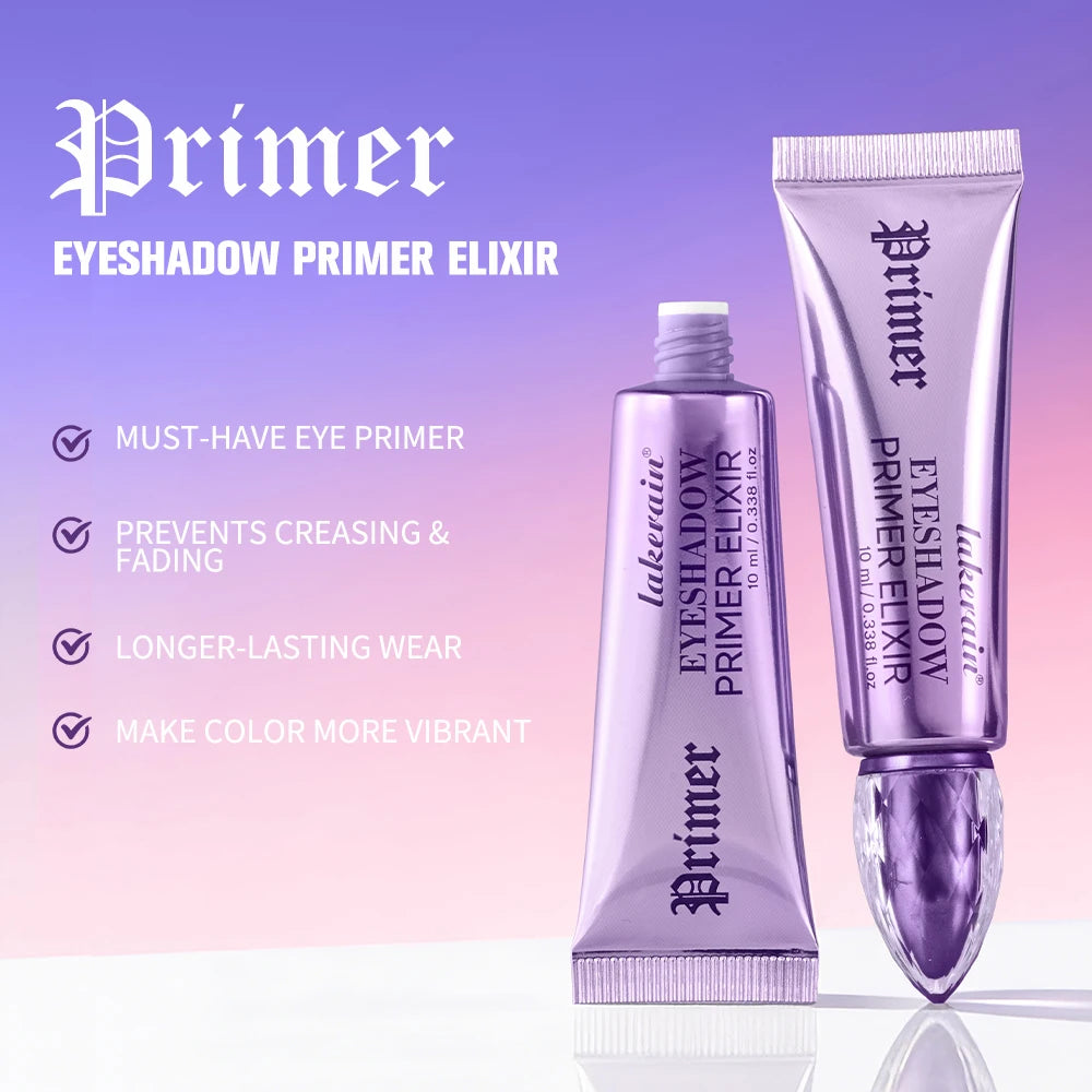 Eyeshadow Primer Elixir 8h Long Lasting Wear Uniform Color Development Smooth Blending Waterproof Light Gel Texture Eye Primer Peaceful Pleasures Health and Wellness
