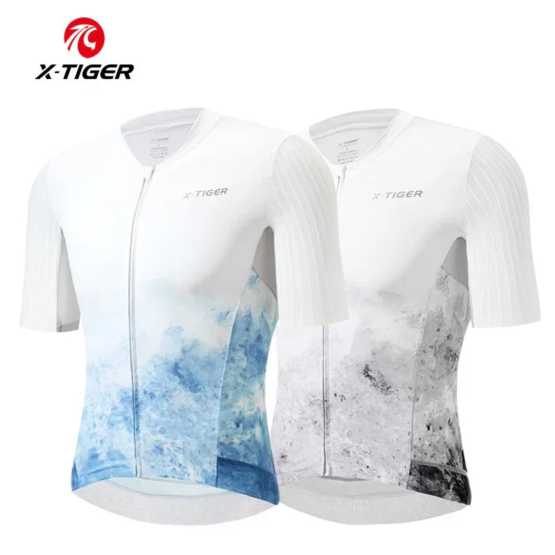 X-TIGER Men's Breathable Cycling Jersey – Short Sleeve Road Bike