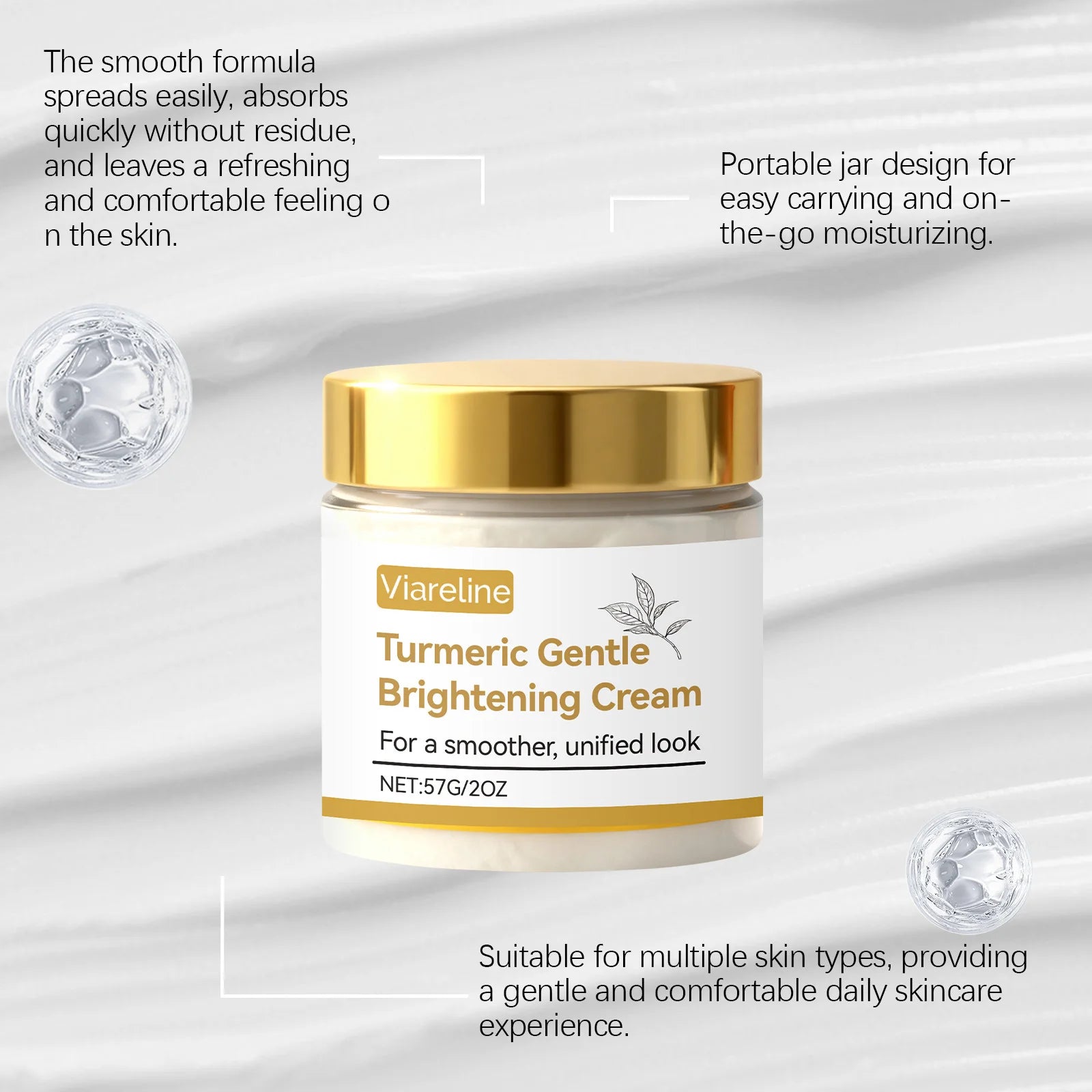 Turmeric Moisturizing Cream Firming Revitalizing Brightening Repairing Smoothing Lightening Fade Fine Lines Hydrating Face Cream Peaceful Pleasures Health and Wellness