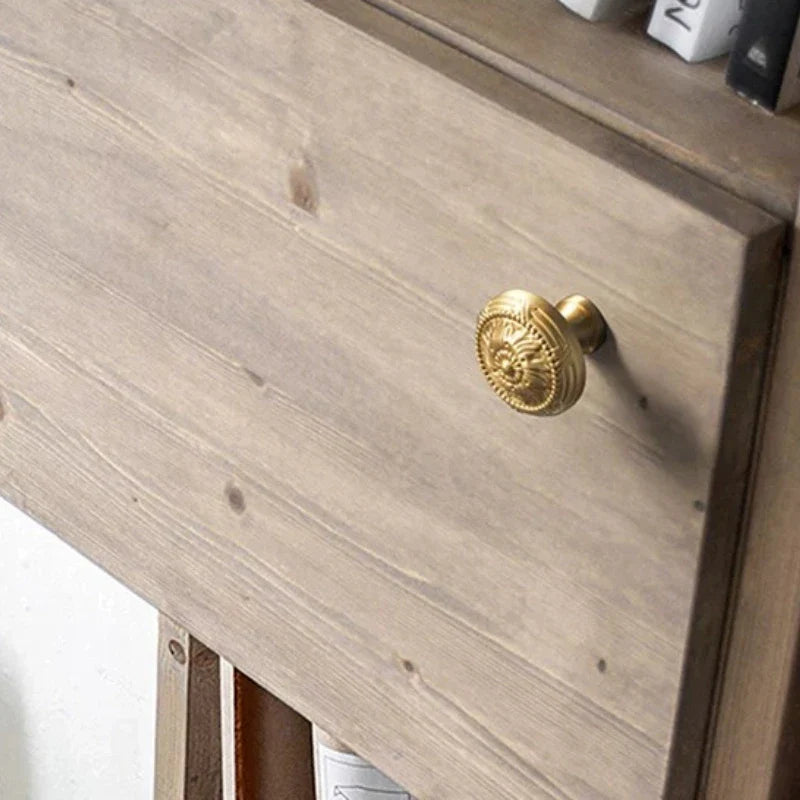 Brass Single Hole Cabinet Handle | Gold Copper Luxury Furniture