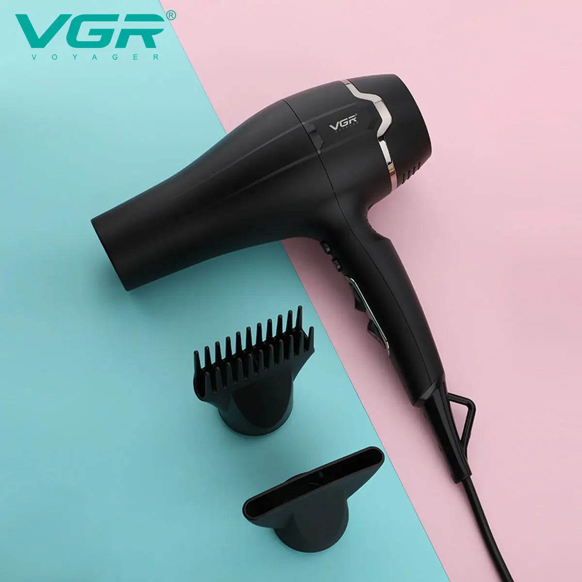VGR V-450 Professional Hair Dryer with Diffuser & Concentrator