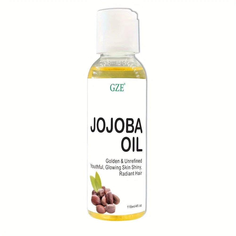GZE Organic Jojoba Oil – Cold Pressed, Hexane-Free | 118ml Organic Carrier Oil Peaceful Pleasures Health and Wellness GZE046