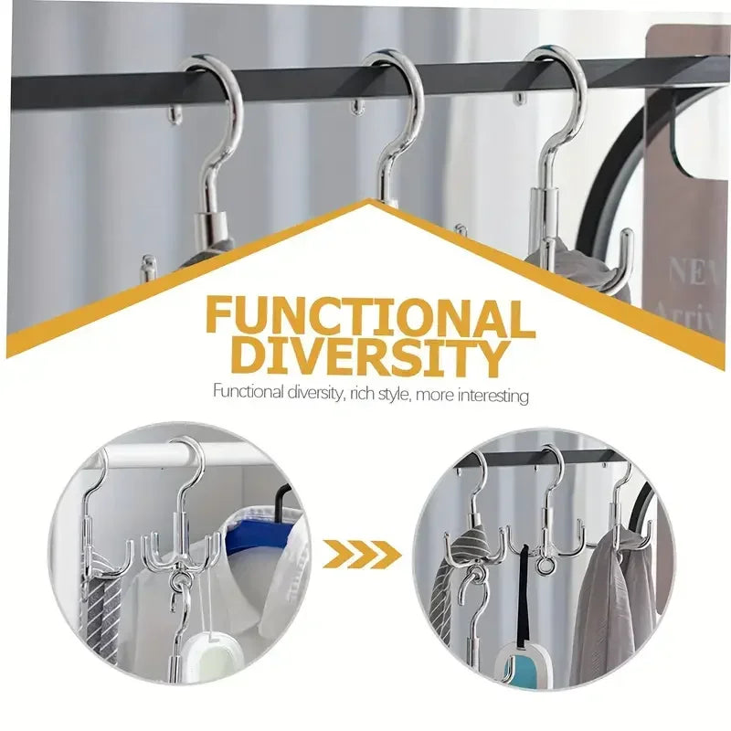Rotating 4-Claw Coat Hook | Punch-Free Wall Hanger & Organizer Rotating Wall Hook Peaceful Pleasures Health and Wellness