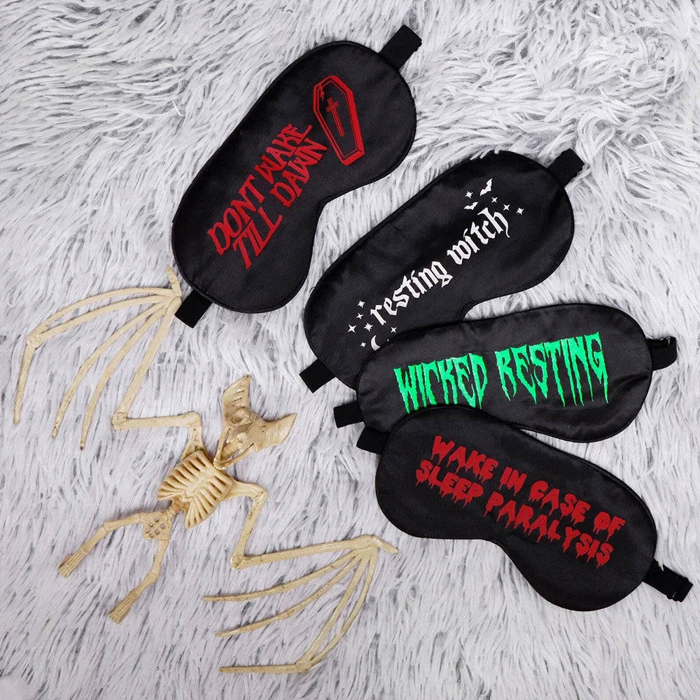 Spooky Gothic Witch Halloween Sleep Eye Mask | Party Gift Halloween Sleep Mask Peaceful Pleasures Health and Wellness