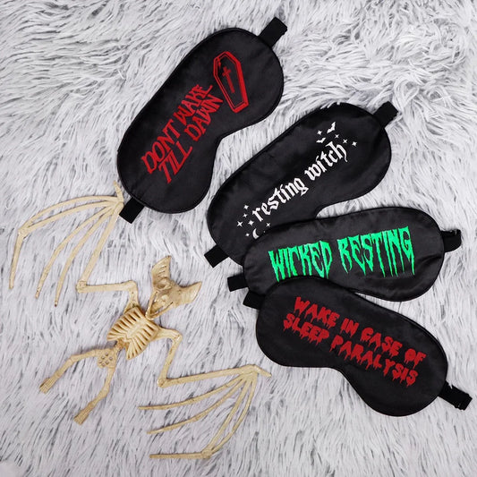 Spooky Gothic Witch Halloween Sleep Eye Mask | Party Gift Halloween Sleep Mask Peaceful Pleasures Health and Wellness
