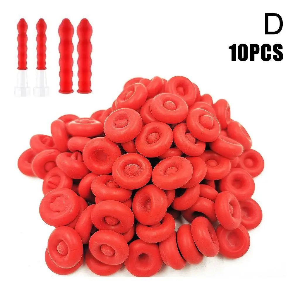 10pcs Caulking Gun Nozzles Cap Red Caulk Saving Caulk Saver Tube Covers for Sealing Preserving Finishing Construction Tools ﻿ Peaceful Pleasures Health and Wellness C