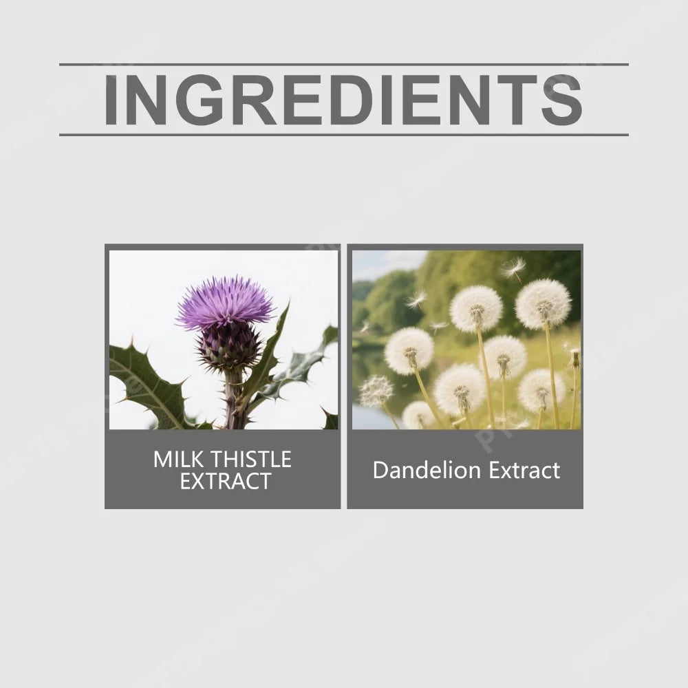 Milk Thistle Dandelion Softgels 1200mg 60CT | Non-GMO Wellness