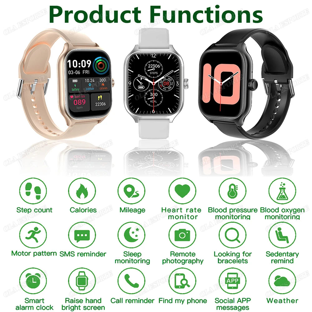 Outdoor Smart Watch Men Women 2.01'' HD Screen Heart Rate Bluetooth Calls GPS Track Waterproof Sports Mode DIY Dial Smartwatch Peaceful Pleasures Health and Wellness