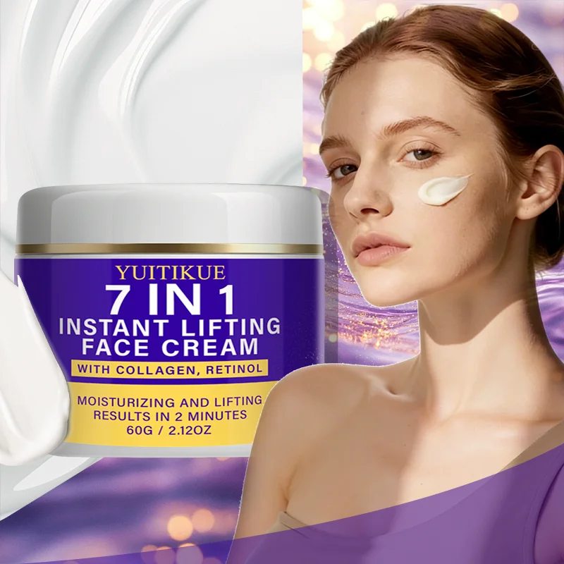 Yuitikue 7 in 1 Instant Lifting Face Cream, 60g Collagen & Retinol Moisturizer for Instant Lifting & Moisturizing Peaceful Pleasures Health and Wellness