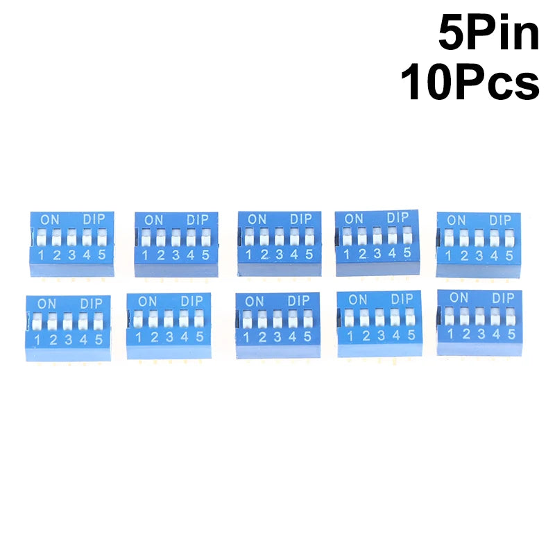 Blue DIP Switch Kit 2.54mm Slide Toggle Switches 1–10 Pin