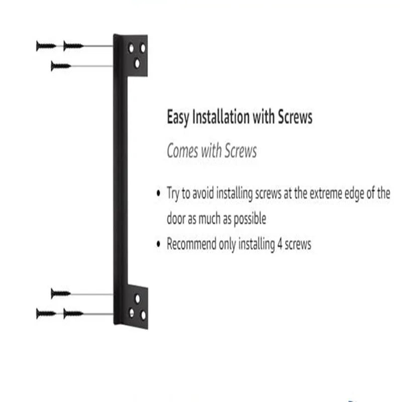 Door Latch Guard Home Security Lock Plate L-shaped Outswing Protector