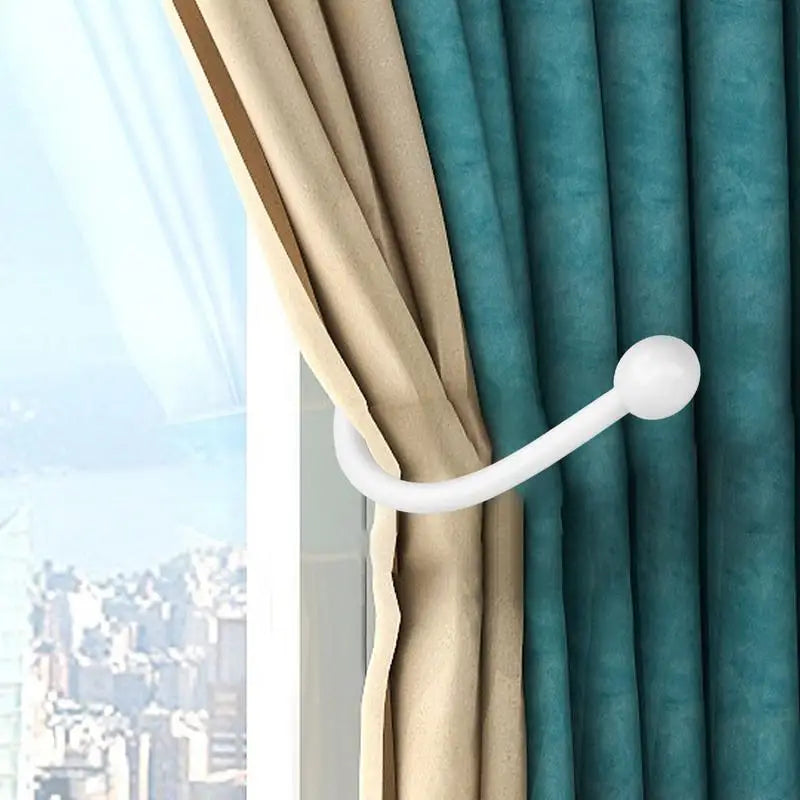 Aluminum Drapery Holdbacks 4pcs – U-Shape Curtain Tiebacks Curtain Holdbacks Peaceful Pleasures Health and Wellness