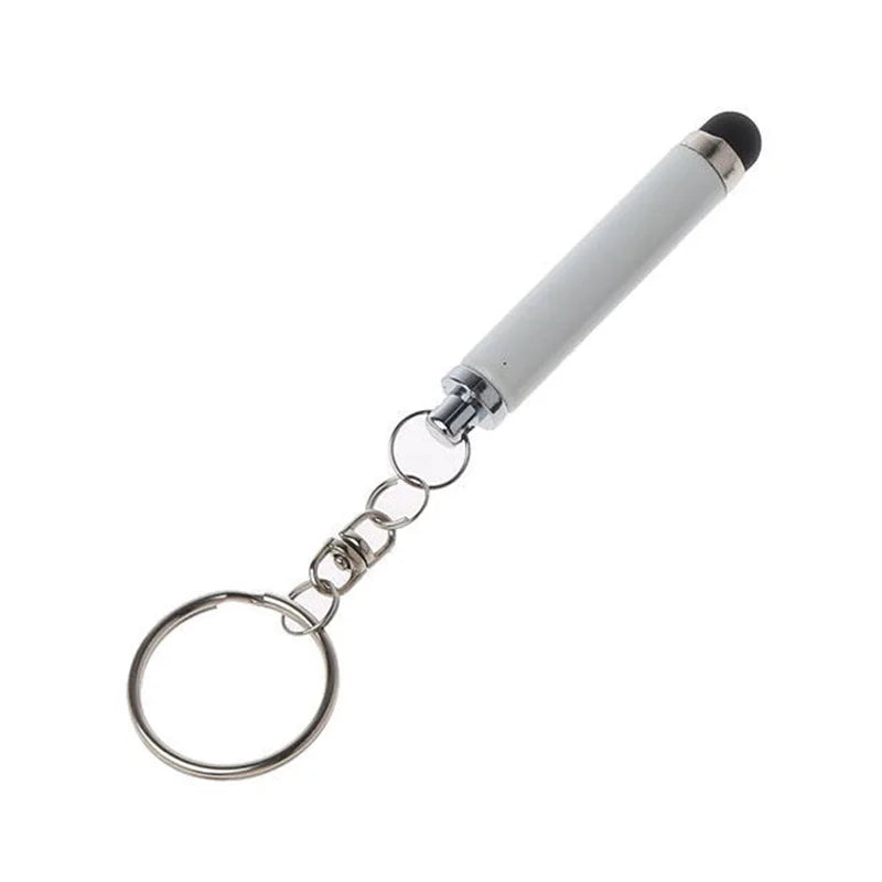 Key Chain Short Capacitance Pen For Phone Touch Screen Accessory Touch Pen For Cell Phone Universal Stylus Pen For Tablet Pen Peaceful Pleasures Health and Wellness White