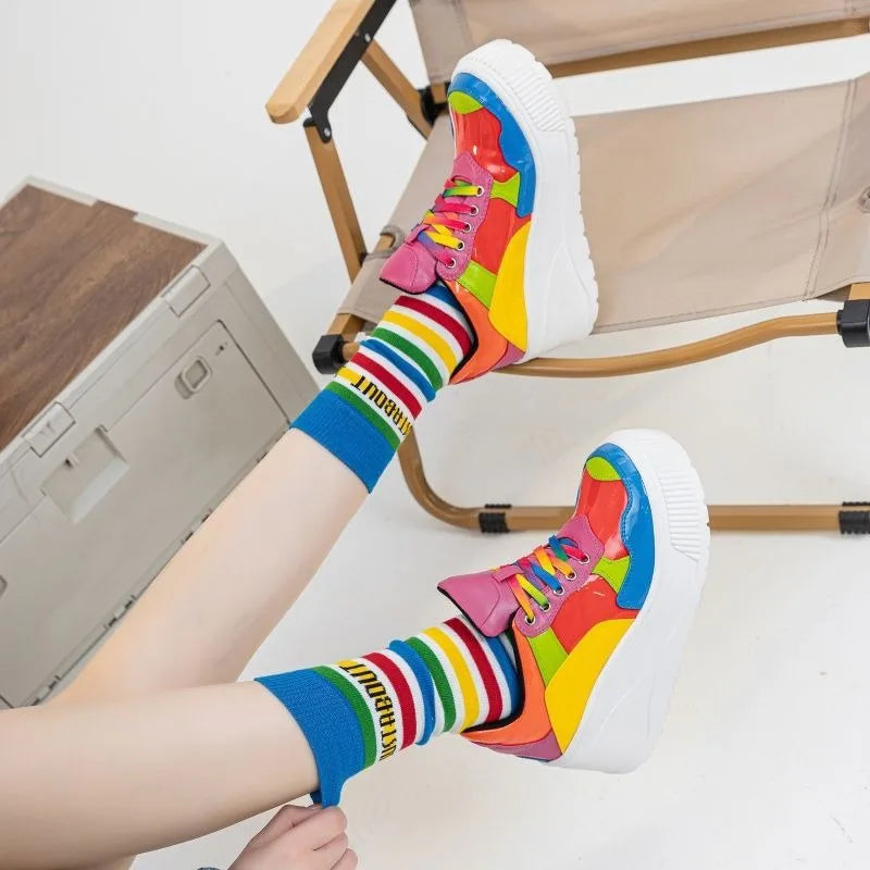 3 Pairs of Men's And Women's Striped Socks, Soft, Comfortable, Breathable, Versatile Striped Socks Suitable For All Seasons Peaceful Pleasures Health and Wellness