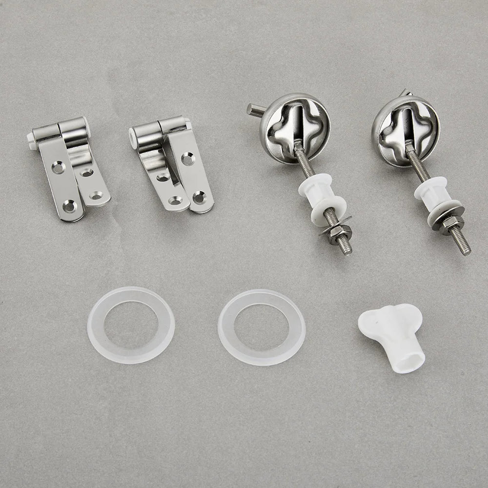 Stainless Steel Toilet Seat Hinge Soft-Close Replacement Set