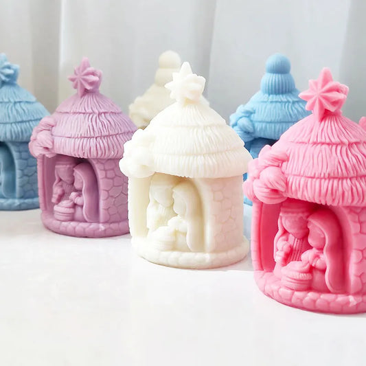 Nativity Silicone Candle Mold – 3D DIY Religious Craft Mold Silicone Candle Mold Oasis Select