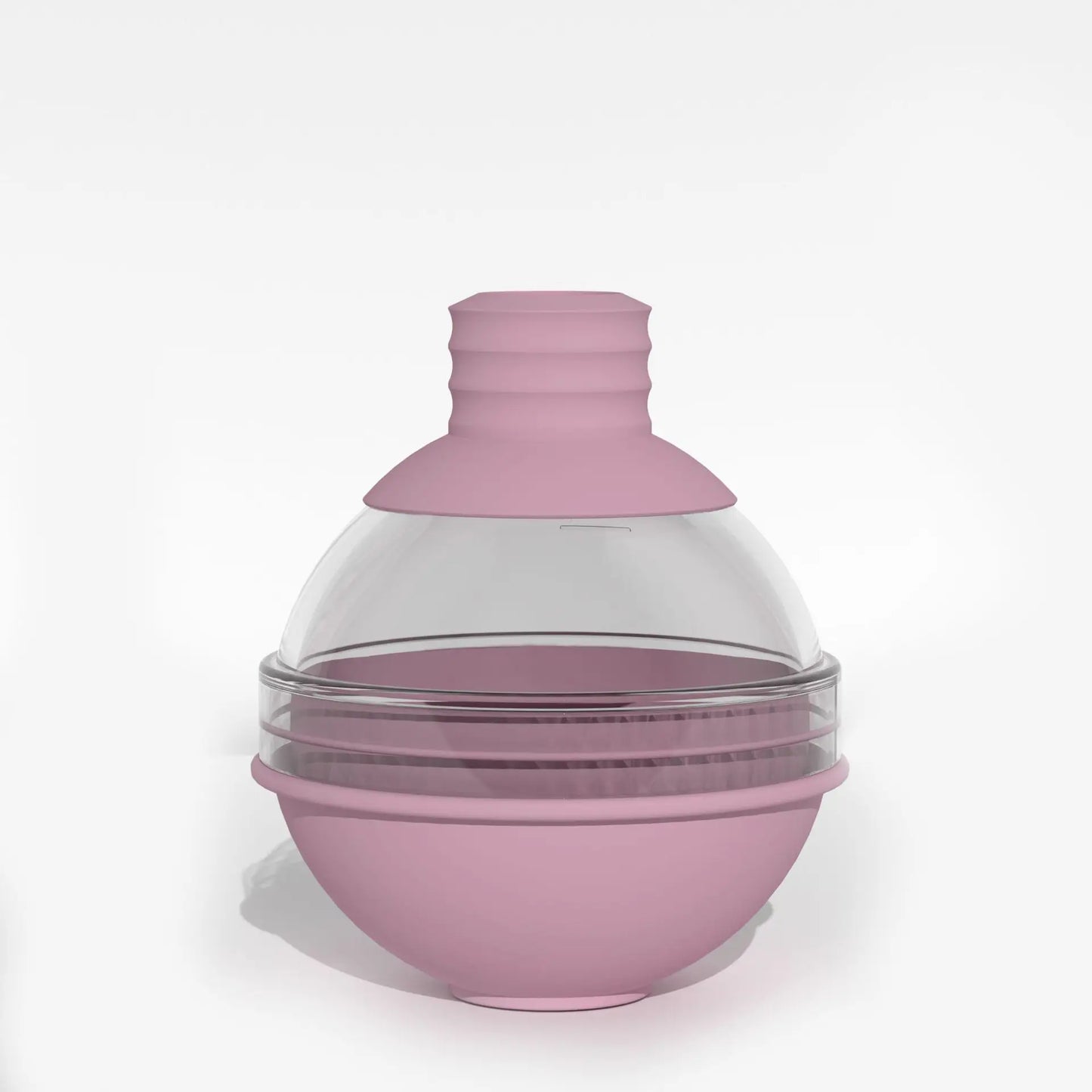 1/4Pack Silicone Ice Ball Maker 2.4Inch Whiskey Large Sphere Ice Mold with 2in1 Funnel Lid Cocktails Ice Cube Tool Kitchen Acces Peaceful Pleasures Health and Wellness pink