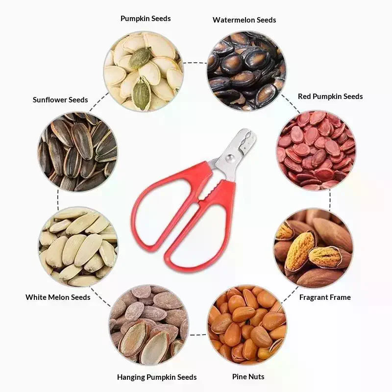 Stainless Steel Pistachio & Nut Cracker Sheller Pliers Nut Cracker Tool Peaceful Pleasures Health and Wellness