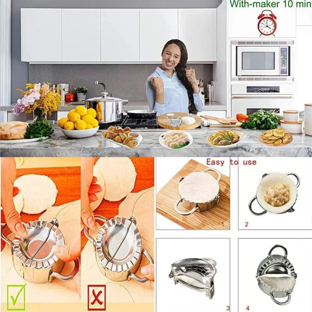 Stainless Steel Dumpling Maker Press | Ravioli & Pierogi Mold