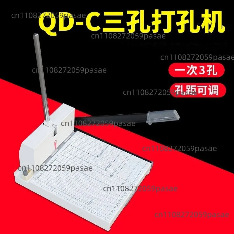 QD-C 3-Hole Punch Binding Machine – Heavy Duty Stainless Steel