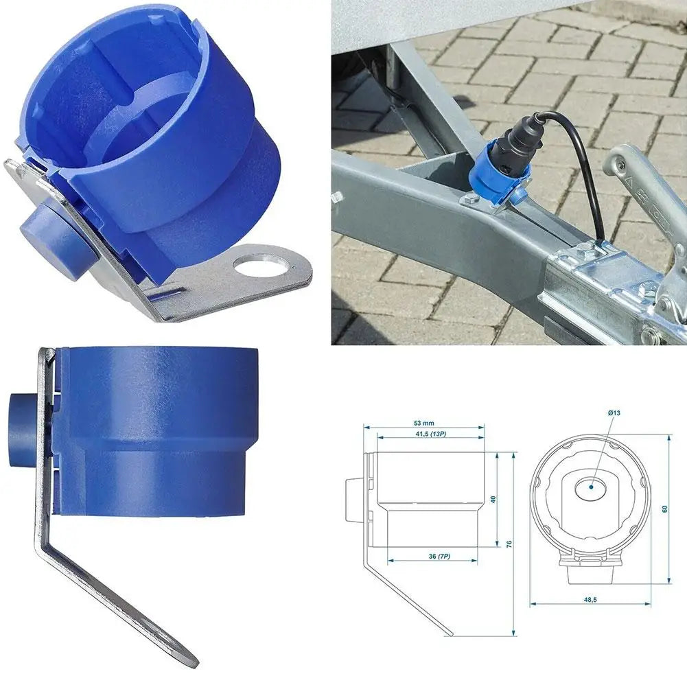 Round Parking Cover Trailer Plug Holder ABS Accessory Bracket Fixed Trailer Connector For 7 /13 Pin Trailer Plugs Peaceful Pleasures Health and Wellness