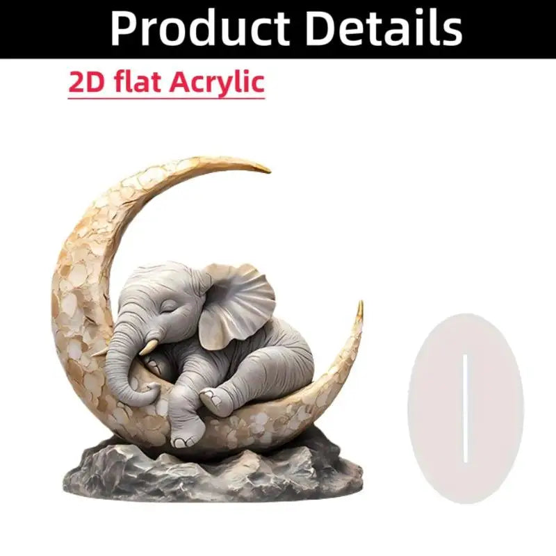 2D Acrylic Arabian Camel & Evil Eye Tree Desk Figurine