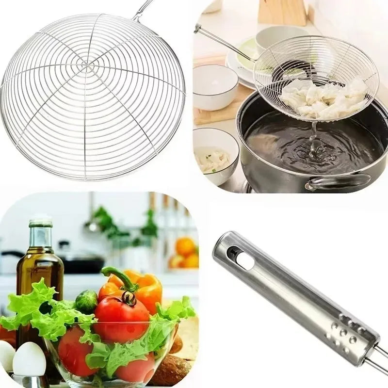 Steel Handle Stainless Wire Oil Leakage Fishing Tool Baking Frying
