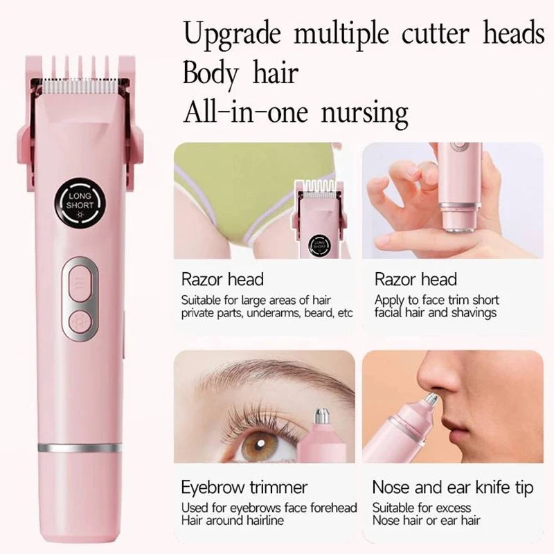 Portable Dual-Head ABS Shaver Electric Epilator Waterproof New Design for Women Private Area Body Hair Beauty Personal Care Peaceful Pleasures Health and Wellness