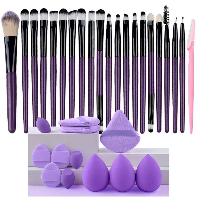 RUNTOIN 20Pc Makeup Brush Set – Foundation, Eyeshadow & Blush