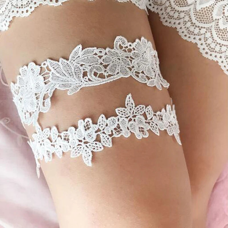 Leg Rings Ladies Bridal Lace Stocking European and American Wedding Accessories Sexy Charming Garters Elastic Leg Rings Peaceful Pleasures Health and Wellness