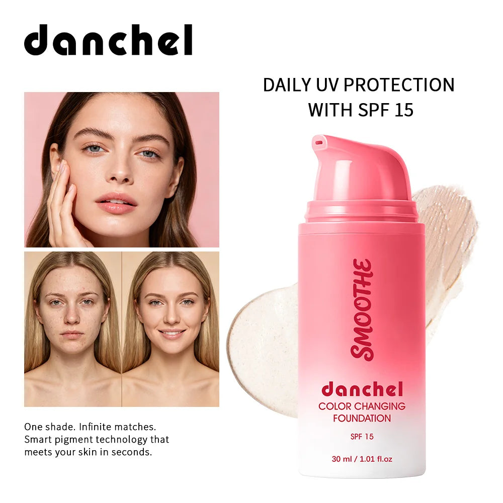 Color Changing Foundation Deep Moisturizing SPF15 Sun Protection Medium Coverage Smart Match Skin Color Natural Look Foundation Peaceful Pleasures Health and Wellness