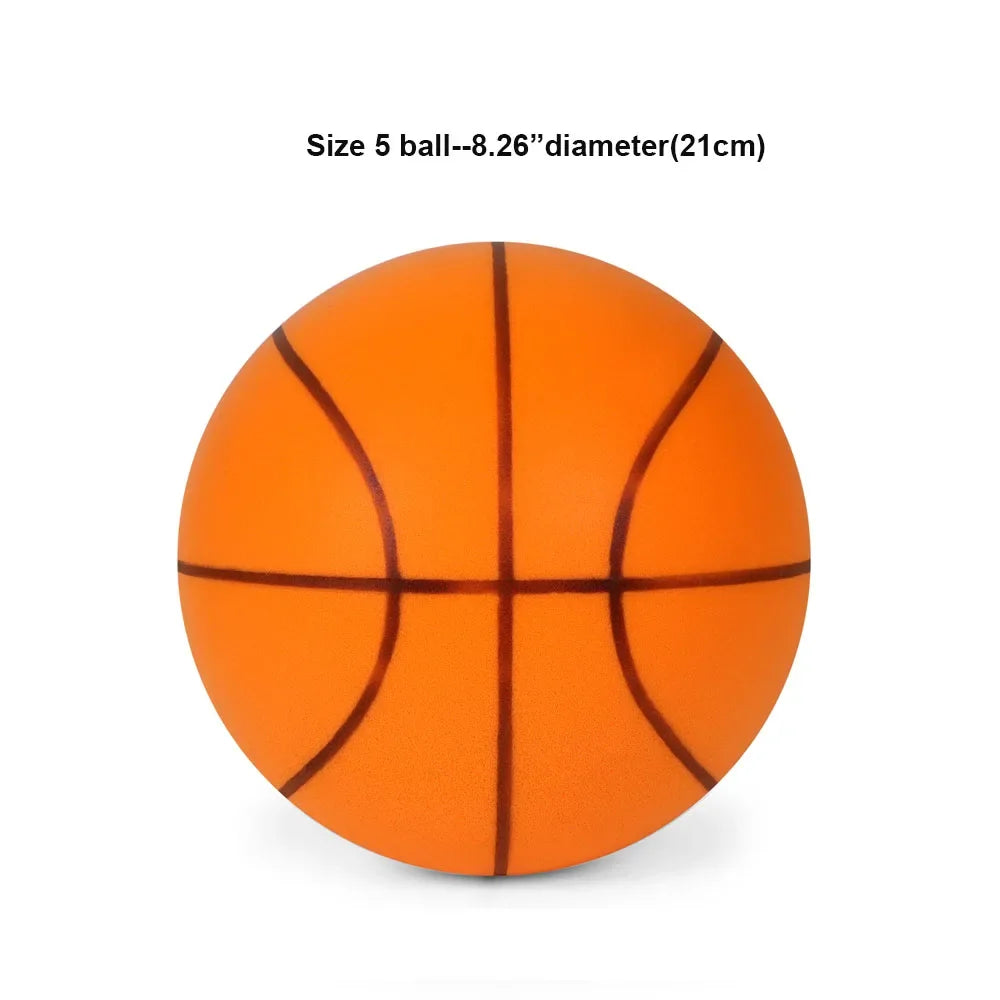 Kids Indoor Silent Foam Basketball – Noiseless Sports Ball Peaceful Pleasures Health and Wellness size 5 ball