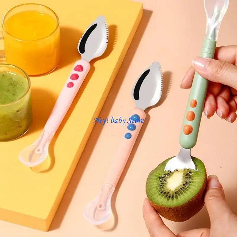 Double-Head Baby Silicone Spoon | Safe BLW Feeding Spoon