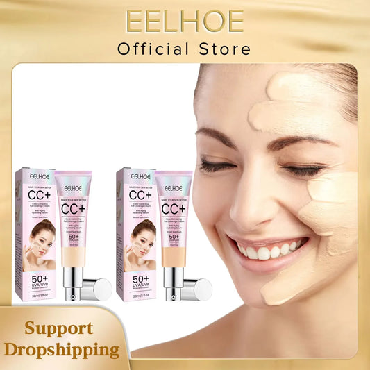 EELHOE CC Cream SPF 50 | Full Coverage Oil-Control Foundation CC Cream Foundation Peaceful Pleasures Health and Wellness